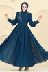 Evening Dress 8084AB368-MS Petroleum - Thumbnail