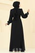 فستان سهرة أسود 8088AB368-MS - Thumbnail