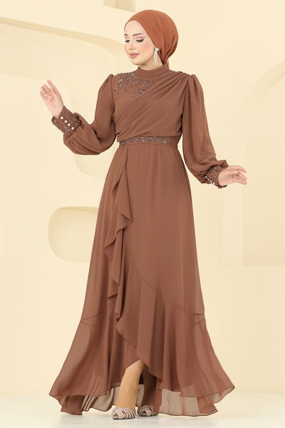 A.B. - فستان سهرة نحاسي 8088AB368-MS - 386574