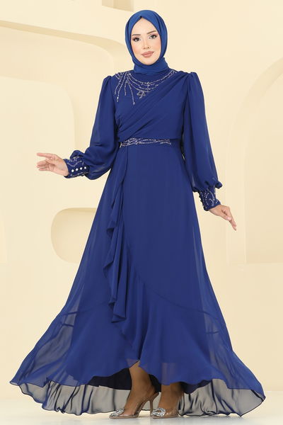 A.B. - Evening Dress 8088AB368-MS Navy Blue - 386580