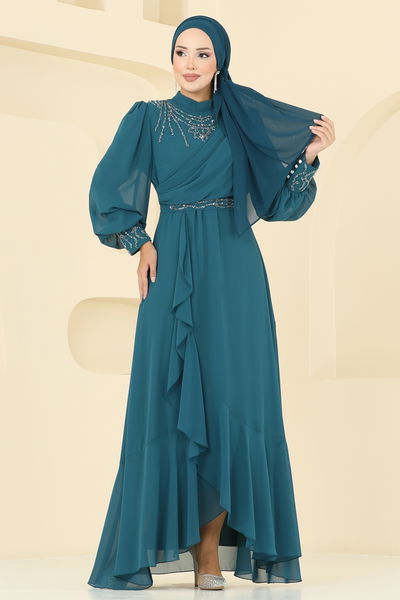A.B. - Evening Dress 8088AB368-MS Petroleum - 386597
