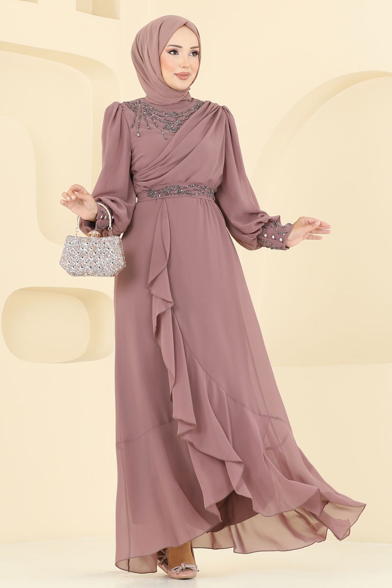 Evening Dress 8088AB368-MS Powder Vision