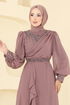 فستان سهرة بيج وردي 8088AB368-MS - Thumbnail