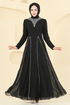 فستان سهرة أسود 8106AB368-MS - Thumbnail