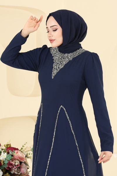 A.B. - Evening Dress 8106AB368-MS Navy Blue - 409599