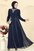 فستان سهرة كحلي 8106AB368-MS - Thumbnail