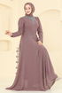 فستان سهرة بيج وردي 8106AB368-MS - Thumbnail
