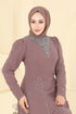 فستان سهرة بيج وردي 8106AB368-MS - Thumbnail