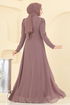 فستان سهرة بيج وردي 8106AB368-MS - Thumbnail