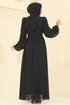 فستان سهرة أسود 8110AB368-MS - Thumbnail