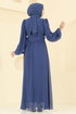 فستان سهرة ازرق 8110AB368-MS - Thumbnail