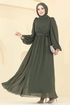 Evening Dress 8110AB368-MS Khaki - Thumbnail
