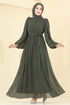 Evening Dress 8110AB368-MS Khaki - Thumbnail