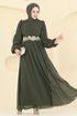 Evening Dress 8115AB368-MS Khaki - Thumbnail