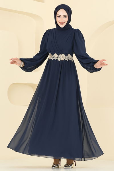 A.B. - فستان سهرة كحلي 8115AB368-MS - 394214