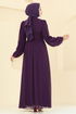 Evening Dress 8115AB368-MS Purple - Thumbnail