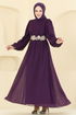 فستان سهرة أرجواني 8115AB368-MS - Thumbnail