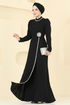 Evening Dress 8116ABK1075-MS Black - Thumbnail