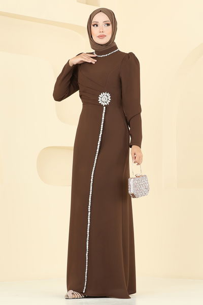 A.B.K. - Evening Dress 8116ABK1075-MS Brown - 393067