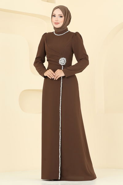 A.B.K. - Evening Dress 8116ABK1075-MS Brown - 393068