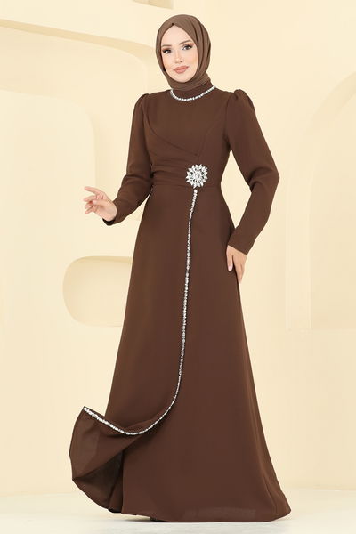 A.B.K. - Evening Dress 8116ABK1075-MS Brown - 393070