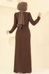 Evening Dress 8116ABK1075-MS Brown - Thumbnail