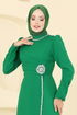 فستان سهرة أخضر 8116ABK1075-MS - Thumbnail