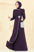 Evening Dress 8116ABK1075-MS Purple - Thumbnail
