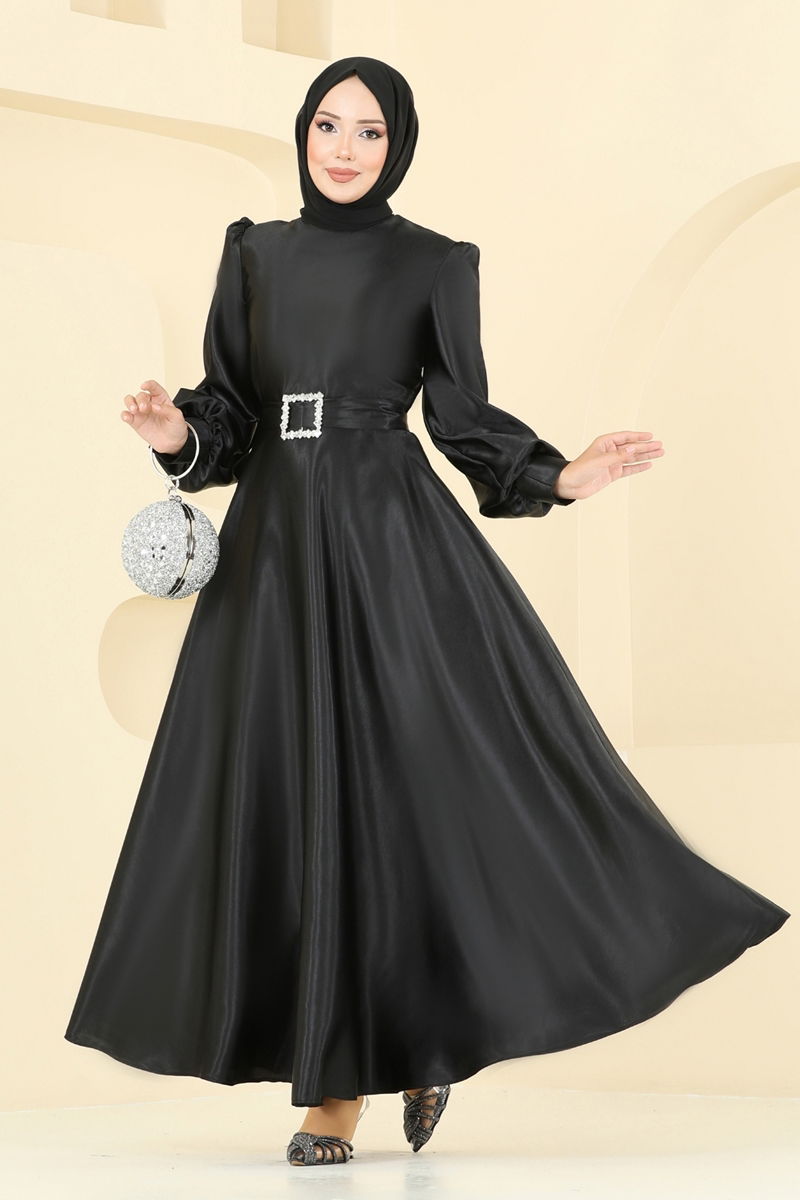 فستان سهرة أسود ASM2753-MS
