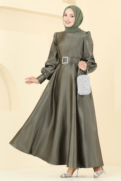 A.S.M. - فستان سهرة اخضر عفني ASM2753-MS - 393082