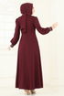 Evening Dress ASM2804-MS Burgundy - Thumbnail