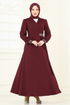 Evening Dress ASM2804-MS Burgundy - Thumbnail