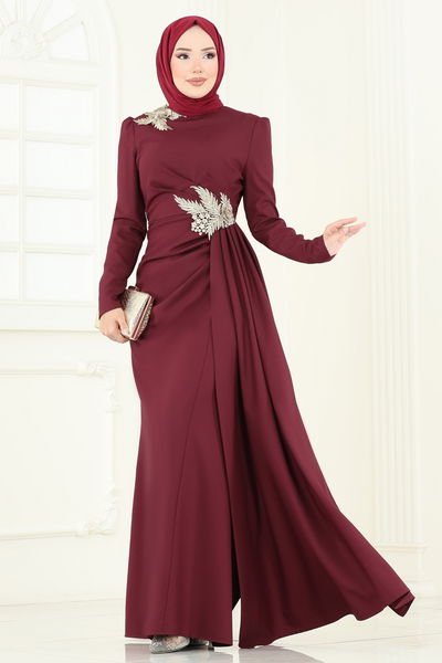 A.S.M. - Evening Dress ASM2810-MS Burgundy - 361203