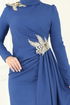 Evening Dress ASM2810-MS Indigo - Thumbnail