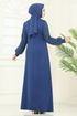 Evening Dress ASM2811-MS Indigo - Thumbnail
