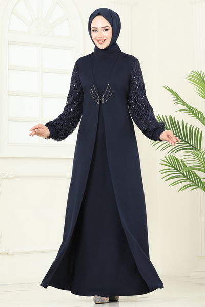 A.S.M. - Evening Dress ASM2811-MS Navy Blue - 361347