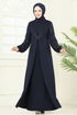 Evening Dress ASM2811-MS Navy Blue - Thumbnail