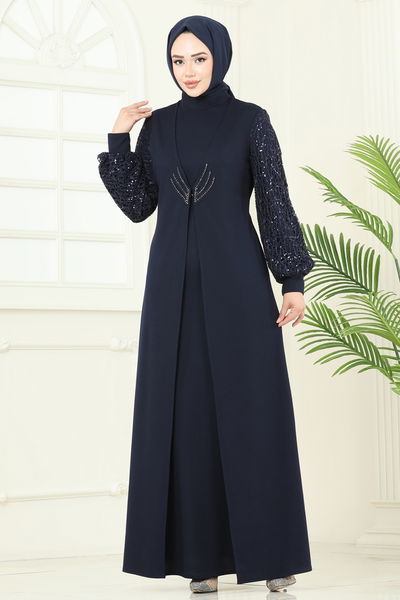 A.S.M. - Evening Dress ASM2811-MS Navy Blue - 361348