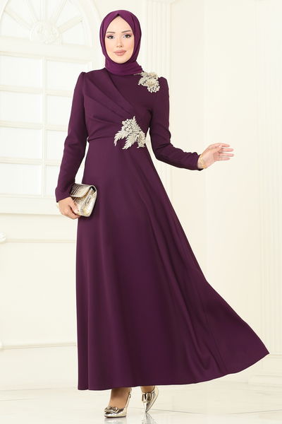 A.S.M. - Evening Dress ASM2812-MS Damson - 361252