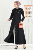 M.T.S. - Fırfır Detay Kot Elbise 25023MTS1094-MS Siyah