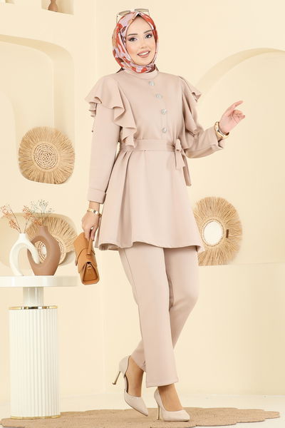 T.E.G. - Fırfır Detaylı İkili Scuba Takım 6099TEG847-MS Vizyon - 403544