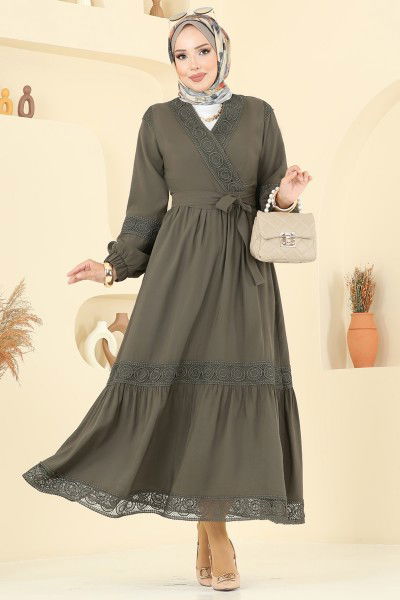 S.L. - Fisto Detaylı Etekli Takım 2721SL432-MS Haki