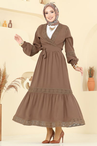 S.L. - Fisto Detaylı Etekli Takım 2721SL432-MS Kahve - 387627