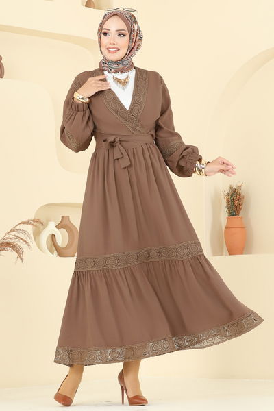 S.L. - Fisto Detaylı Etekli Takım 2721SL432-MS Kahve - 387628