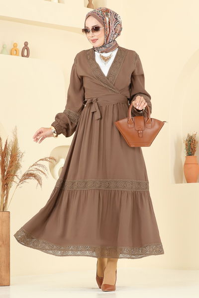 S.L. - Fisto Detaylı Etekli Takım 2721SL432-MS Kahve - 387631