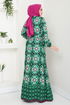 Fleur À Motifs Robe Numéro de pièce 2475HBS932-M Vert - Thumbnail