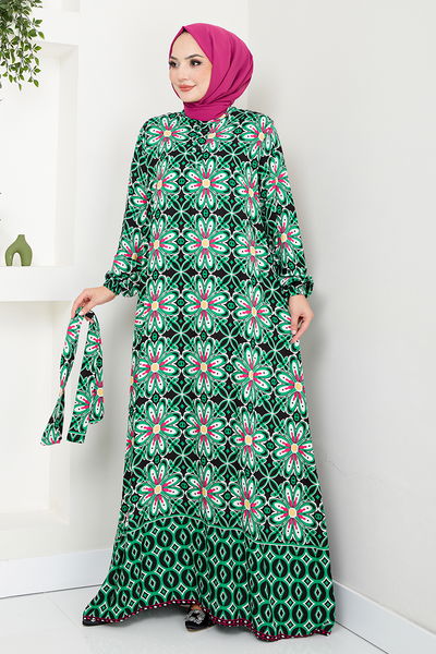 MRV H.B.S. - Fleur À Motifs Robe Numéro de pièce 2475HBS932-M Vert - 345500