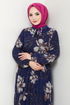 Flower Patterned Hijab Dress 5035ANT904-M Laci - Thumbnail