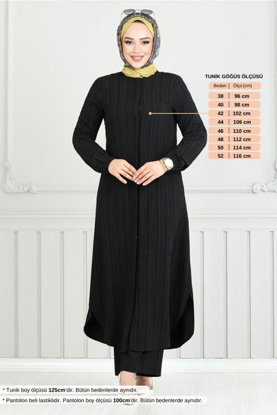 MRV E.N.D. - From The Front Buttoned Up Hijab Team 5676END900-M Black - 352881