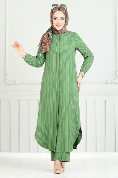 MRV E.N.D. - From The Front Buttoned Up Hijab Team 5676END900-M Khaki - 351784